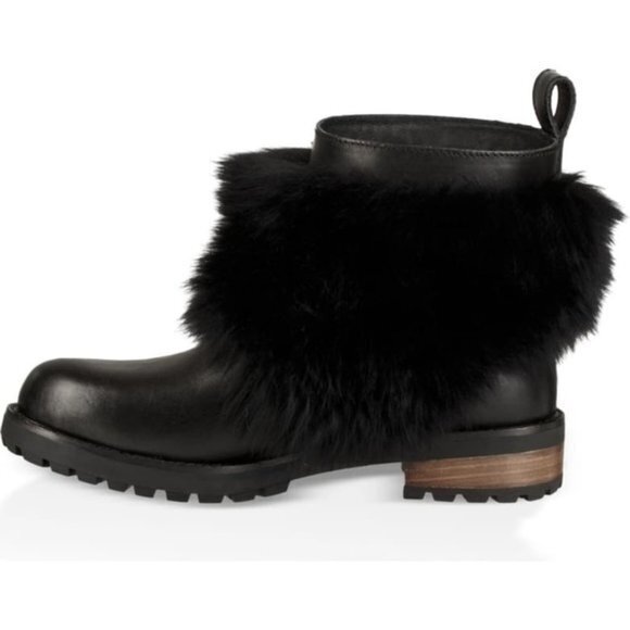 NEW UGG® Otelia Fluff Fur Bootie Black - Picture 6 of 6